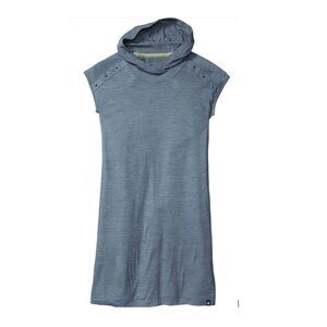 Smartwool Everyday Exploration Cap-Sleeve Hood Dress - Merino - Blue - Size L